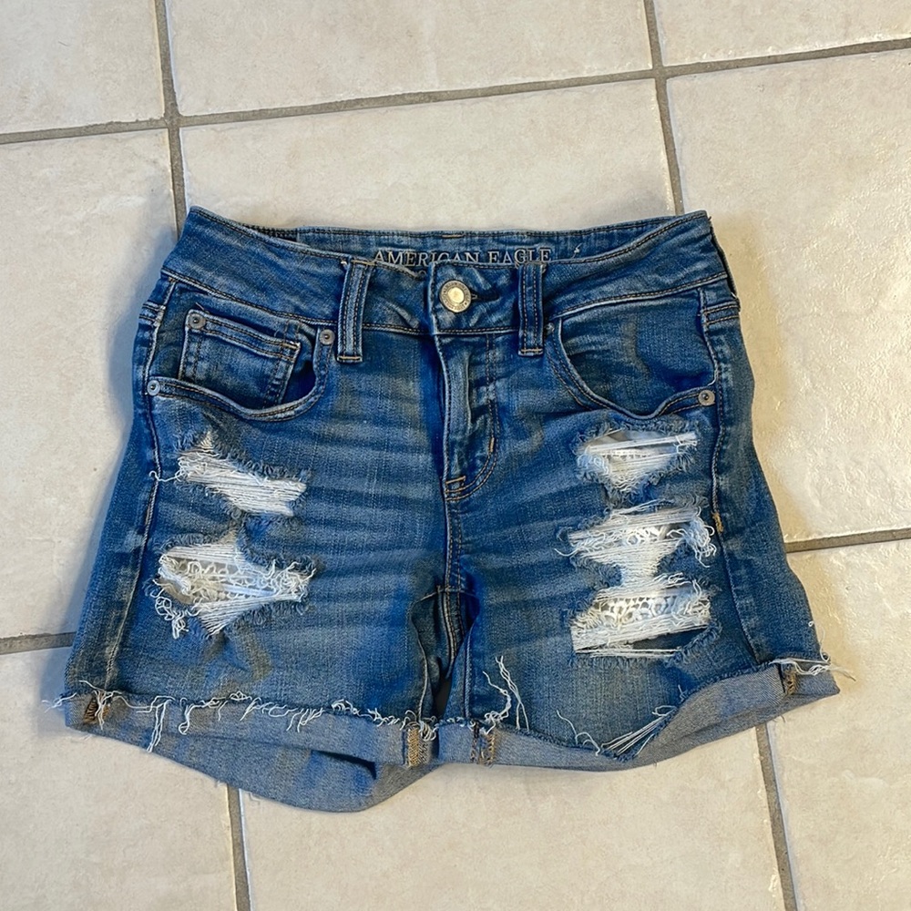 American Eagle 🦅 MIDI Stretch Shorts, 4